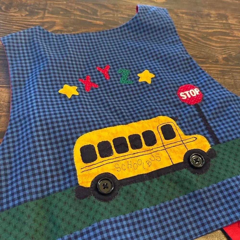 Vintage 90s School Teacher Patchwork Novelty Vest